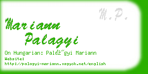 mariann palagyi business card